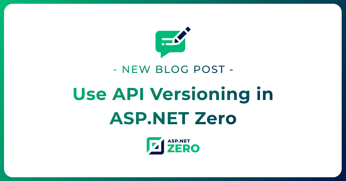 Use API Versioning in ASP.NET Zero