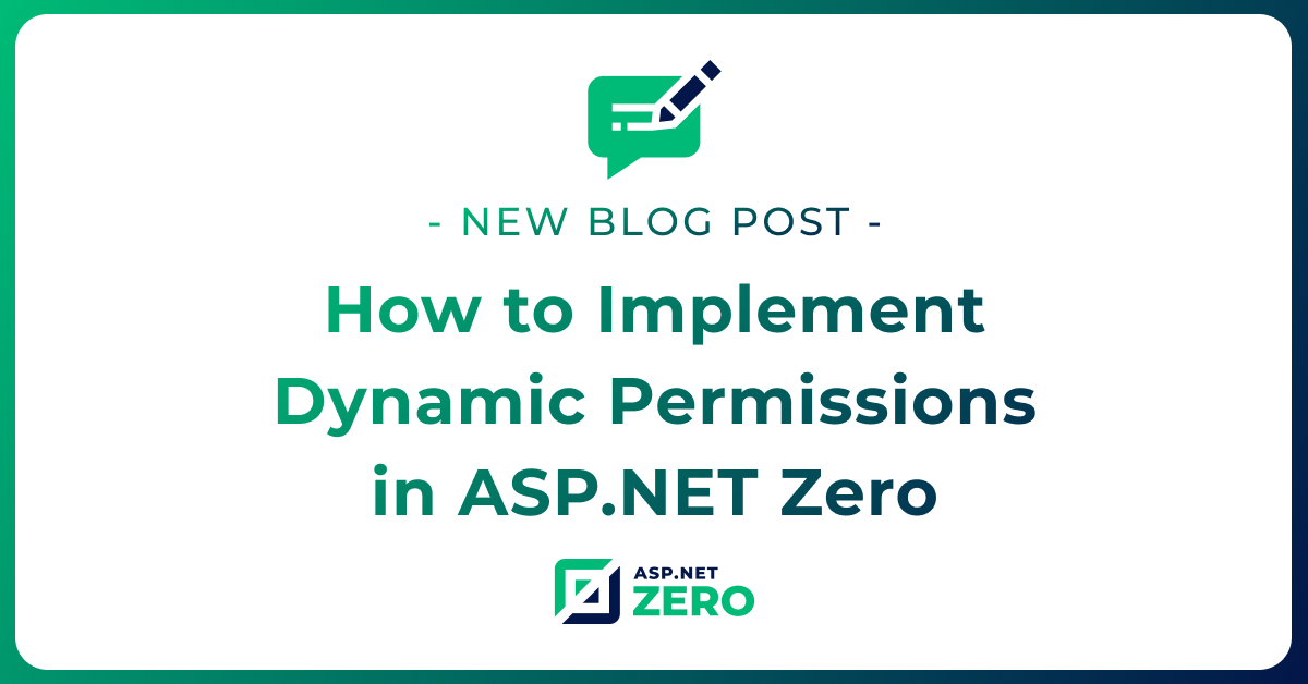 How to Implement Dynamic Permissions in ASP.NET Zero