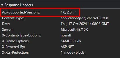 Api Versioning Response Header