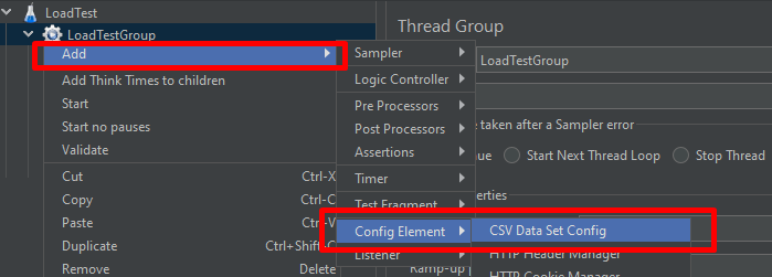 CSV Data Set Config