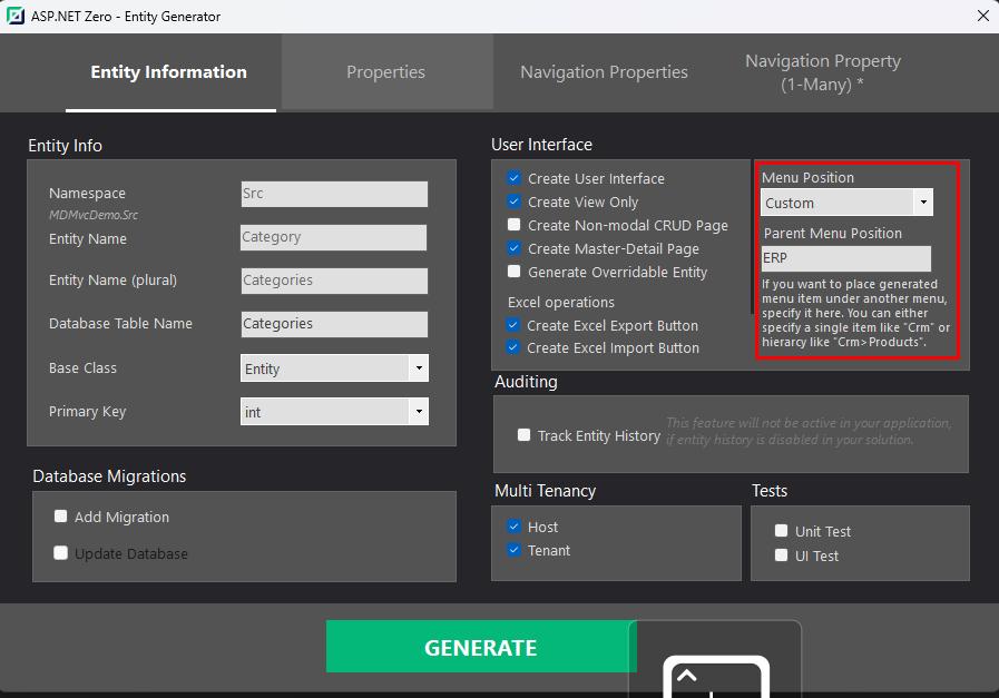 Power Tools: Custom menu position